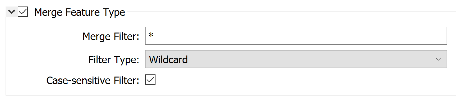 Wildcard Merge Filter